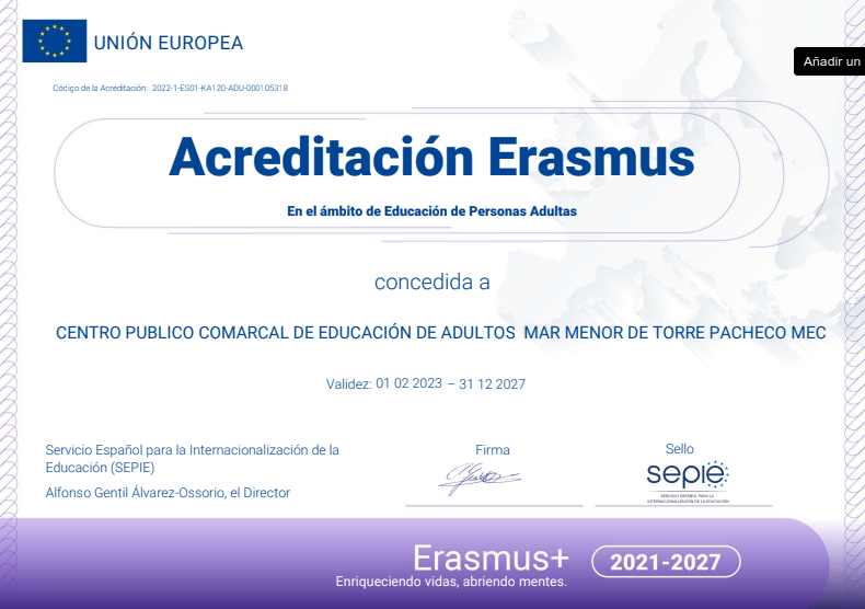 Acreditación Erasmus